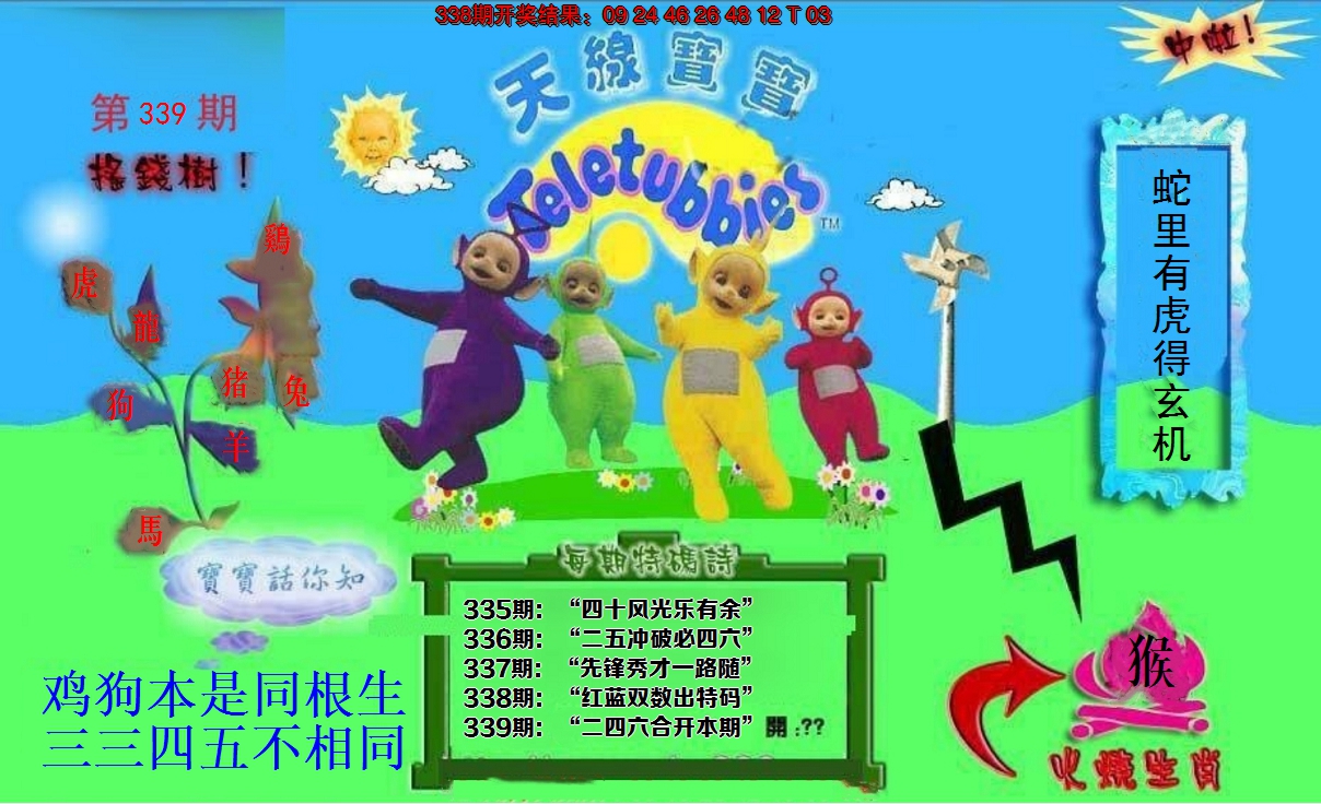 2024339期正版天线宝宝D