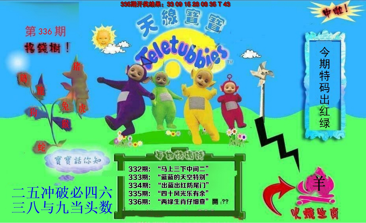 2024336期正版天线宝宝D