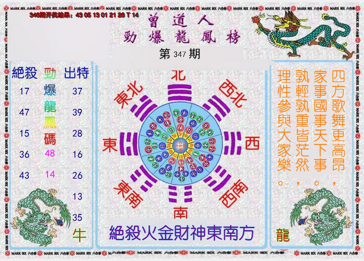 2024347期曾道人劲爆龙凤榜