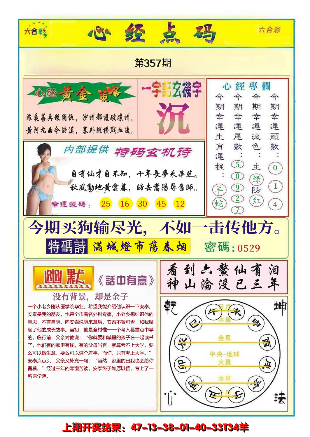 2024357期心经点码b