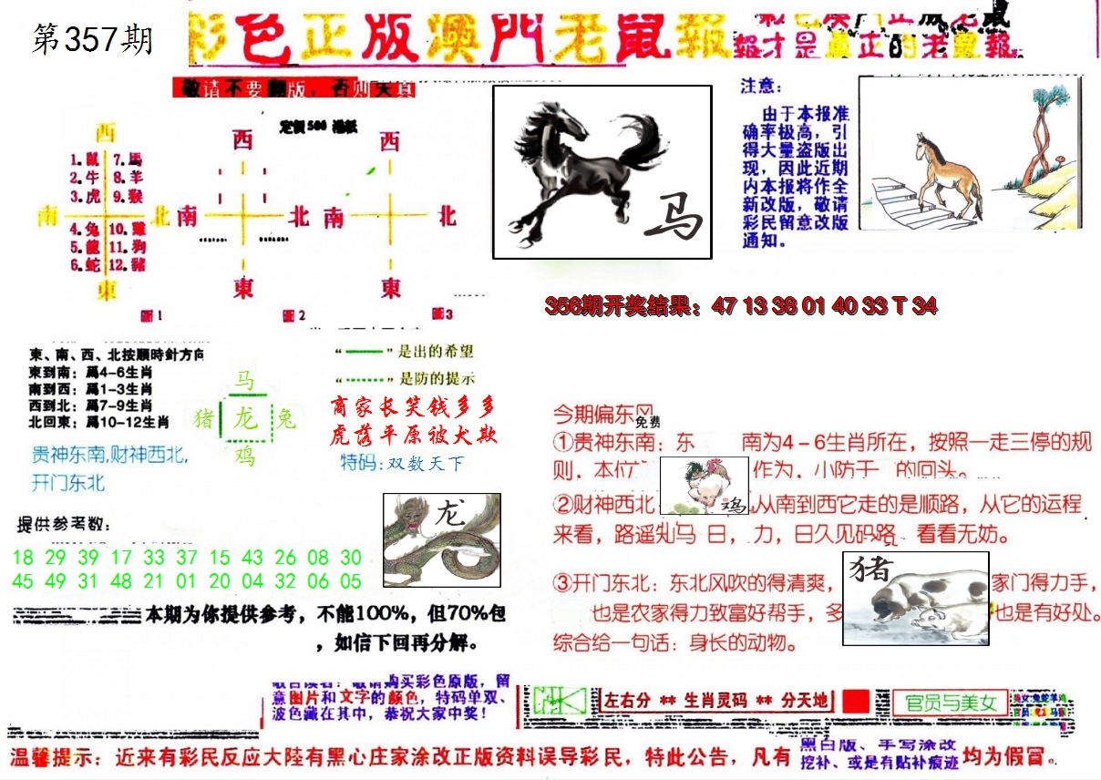 2024357期彩色正版澳门老鼠报