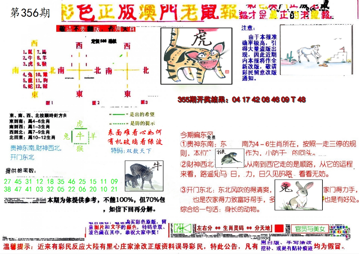 2024356期彩色正版澳门老鼠报
