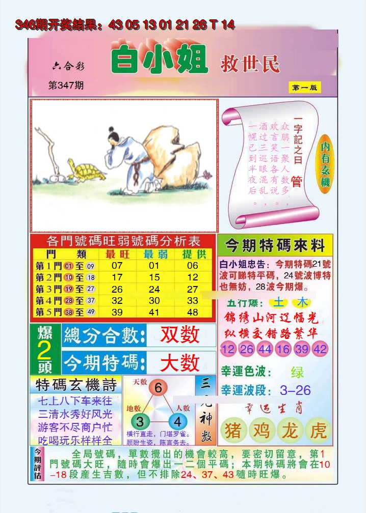 2024347期白小姐救世民A