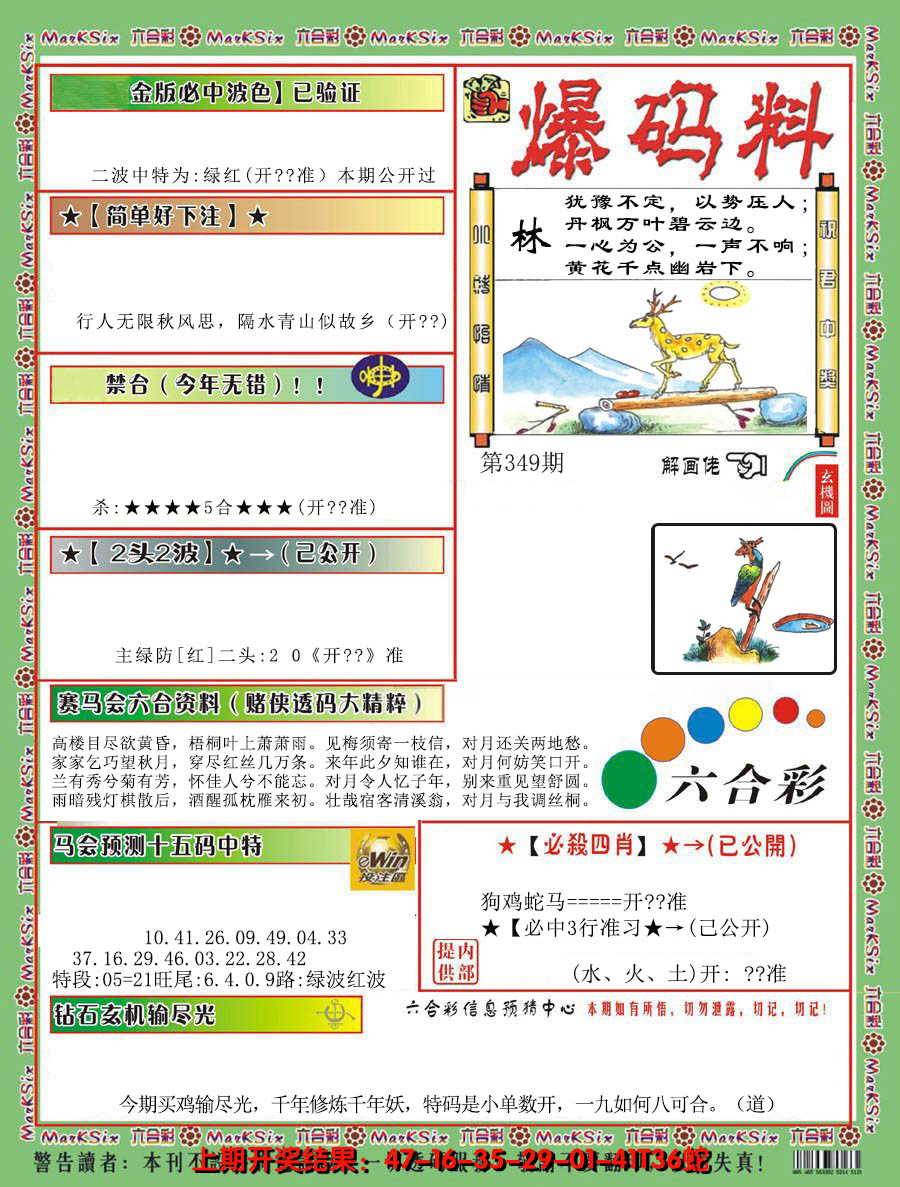 2024349期爆码料B