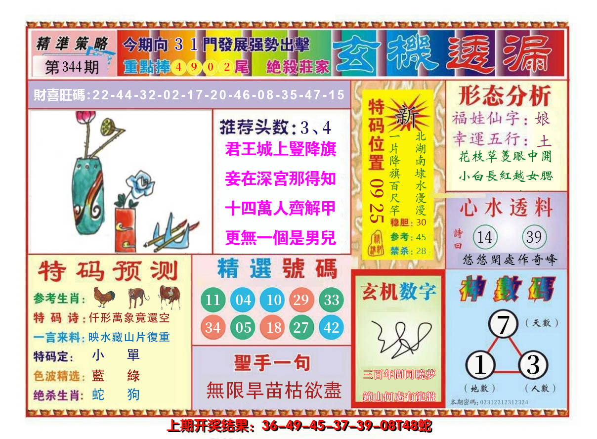 2024344期玄机透漏