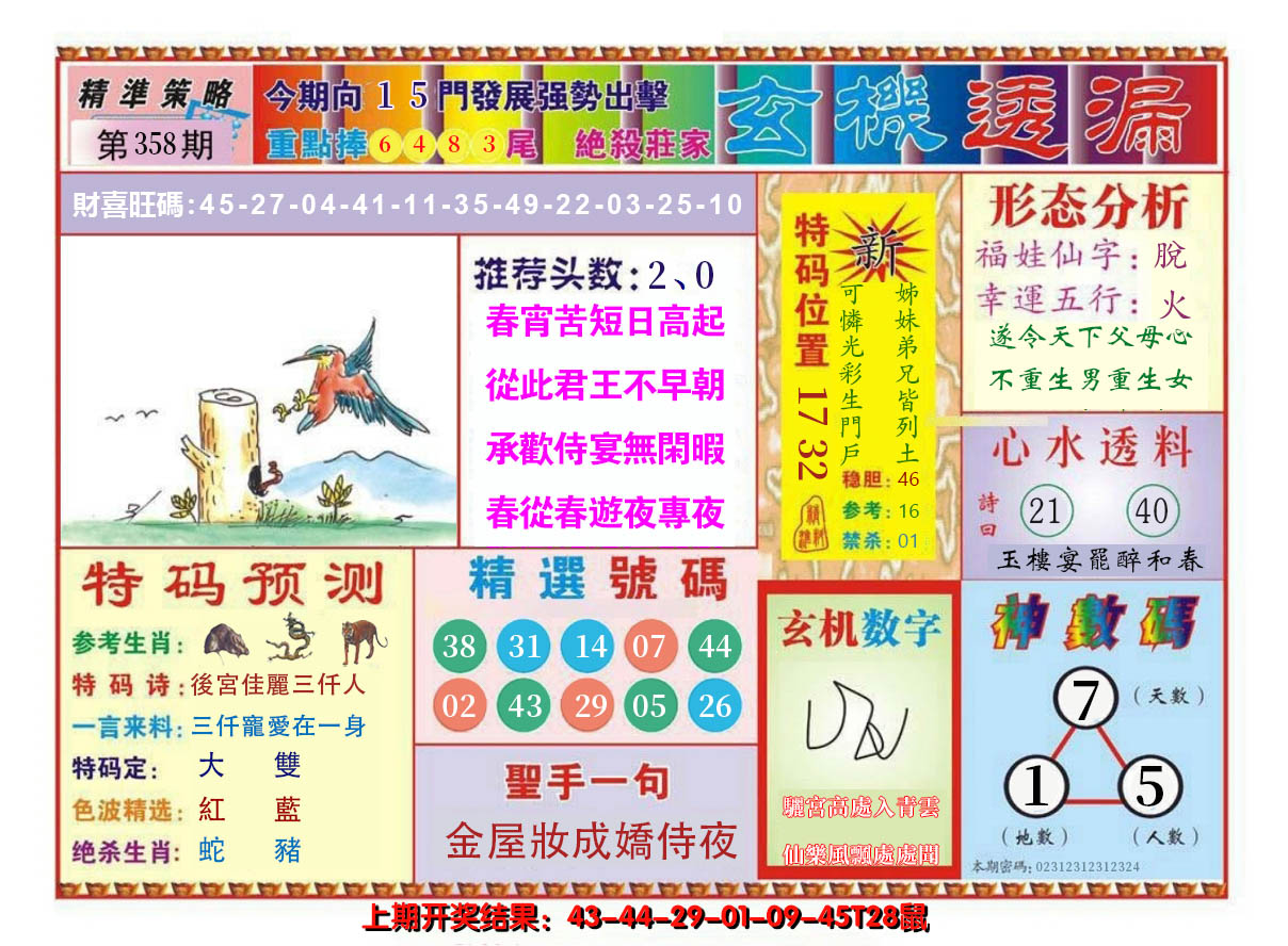 2024358期玄机透漏