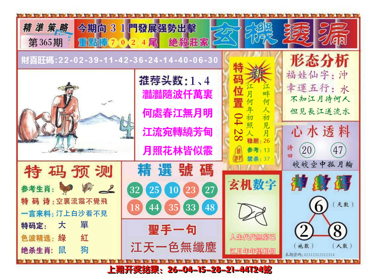 2024365期玄机透漏