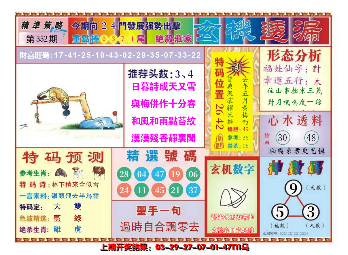2024352期玄机透漏