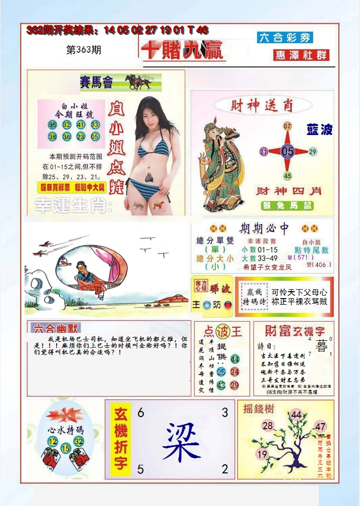 2024363期十赌九羸