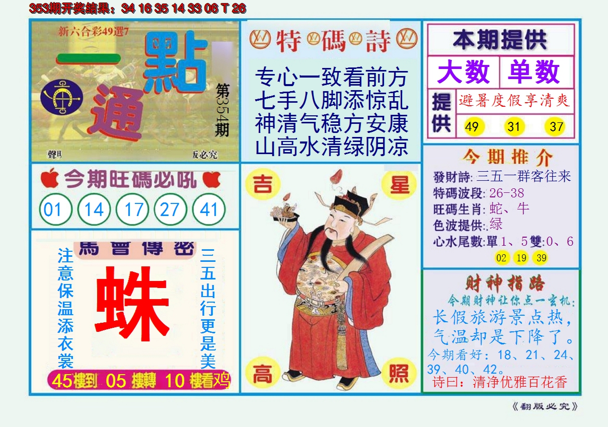 2024354期一点通