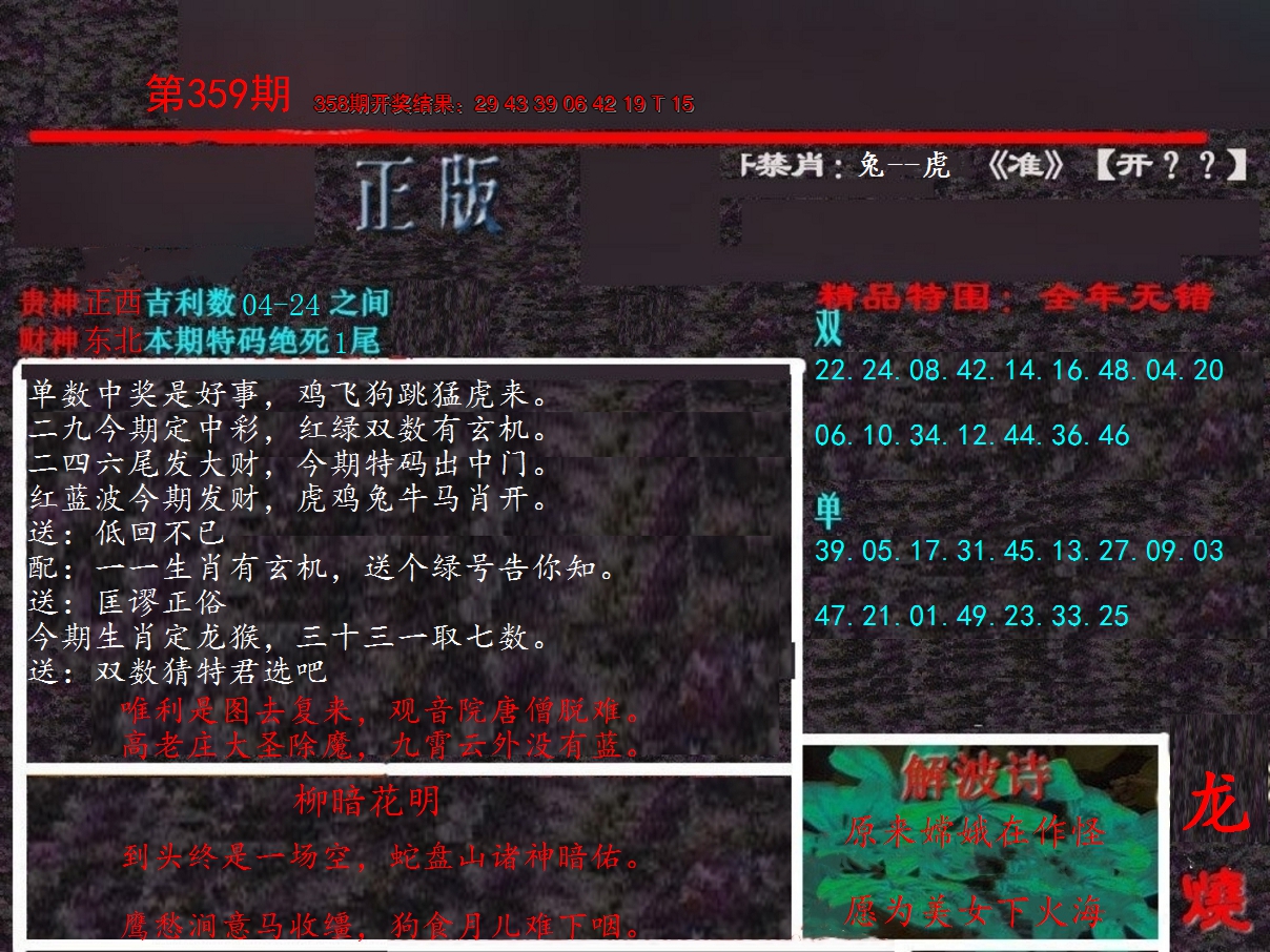 2024359期新港内幕