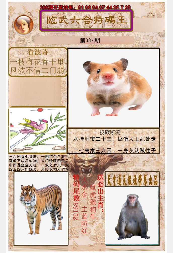2024337期临武六合特码王