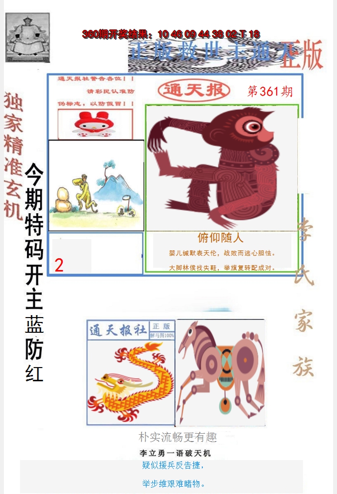 2024361期李力勇通天报