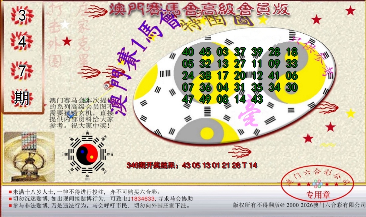 2024347期赛马会高级特围图