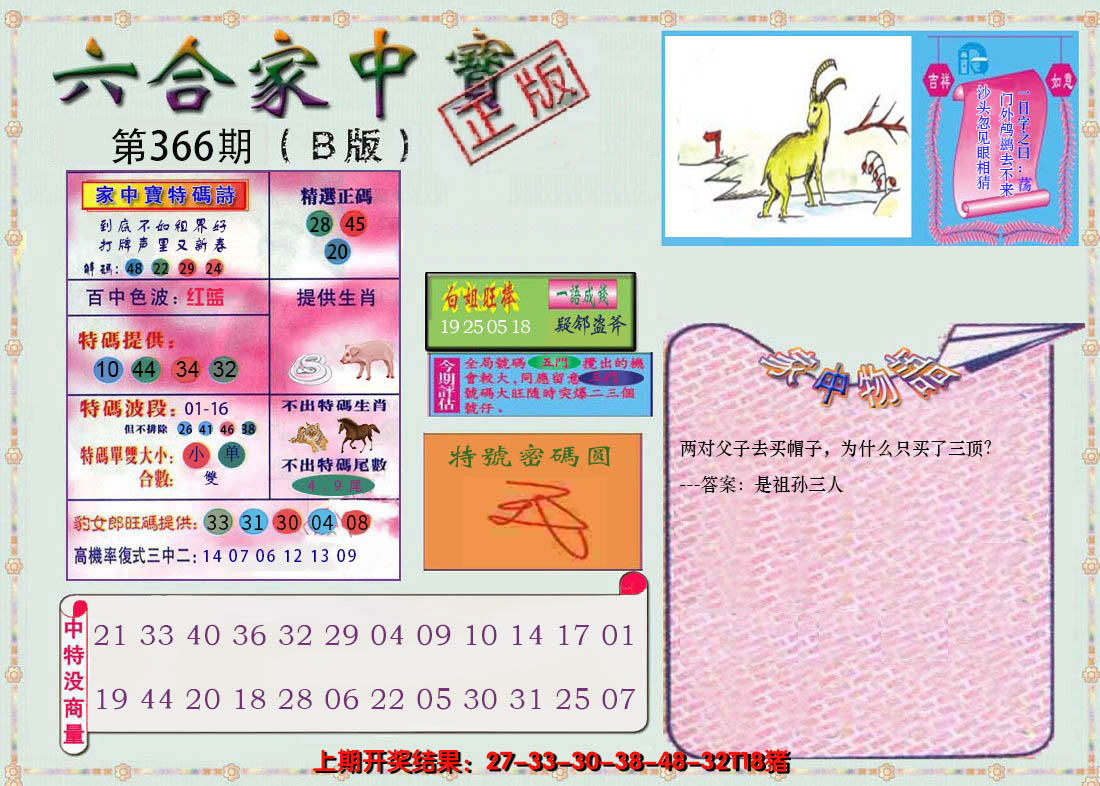 2024366期六合家中宝B