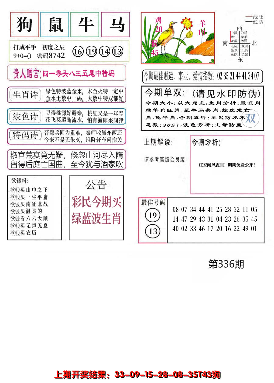 2024336期凤凰闲情A