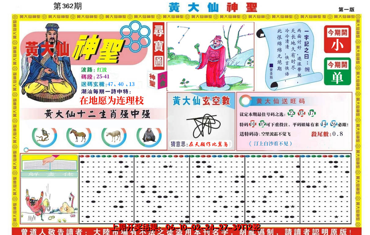 2024362期黄大仙神圣A