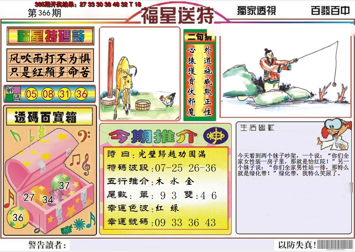 2024366期福星送特