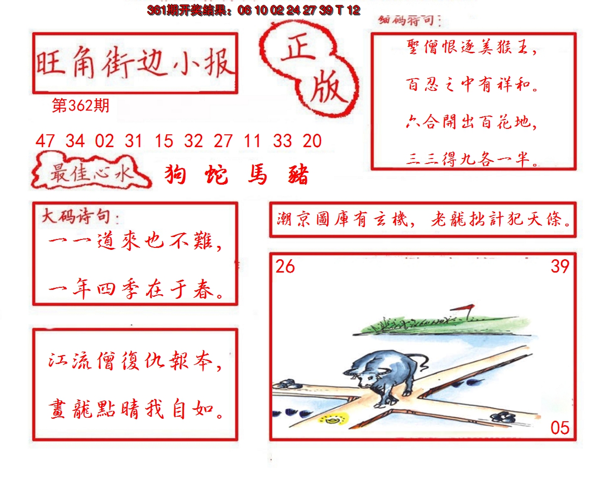 2024362期旺角街边小报