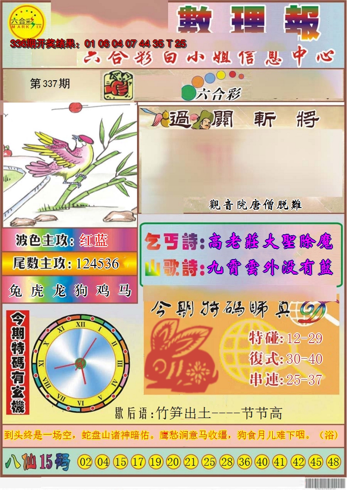 2024337期九龙数理报