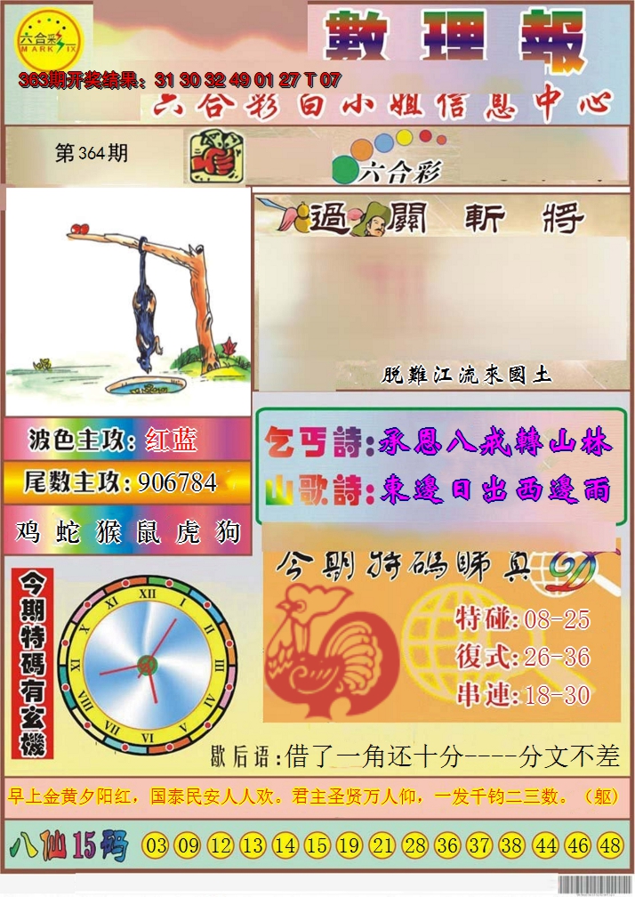 2024364期九龙数理报