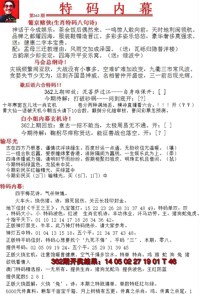 2024363期特码内幕A