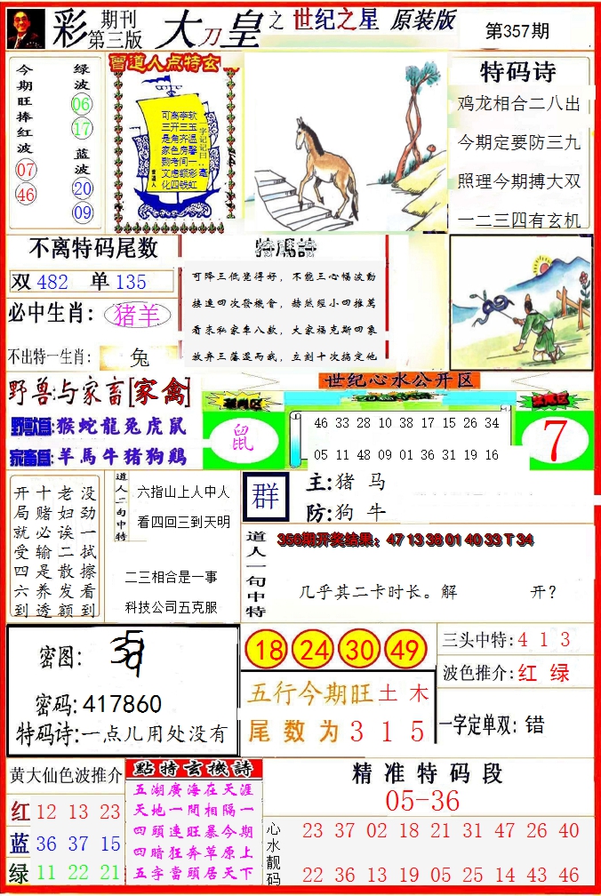 2024357期大刀皇之(世纪之星)