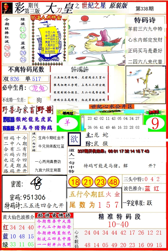 2024338期大刀皇之(世纪之星)