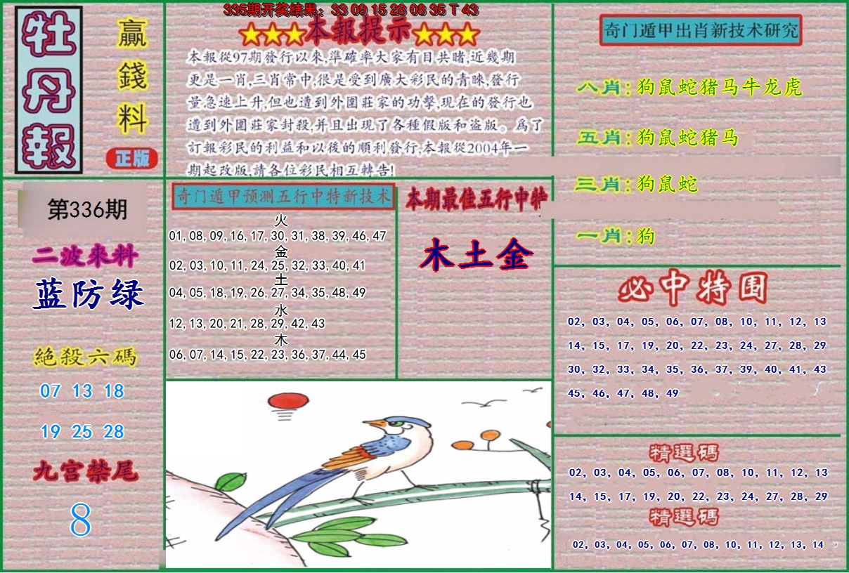 2024336期牡丹报
