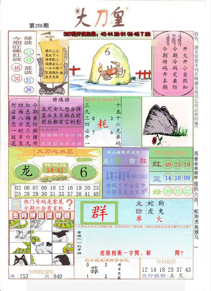 2024358期大刀皇