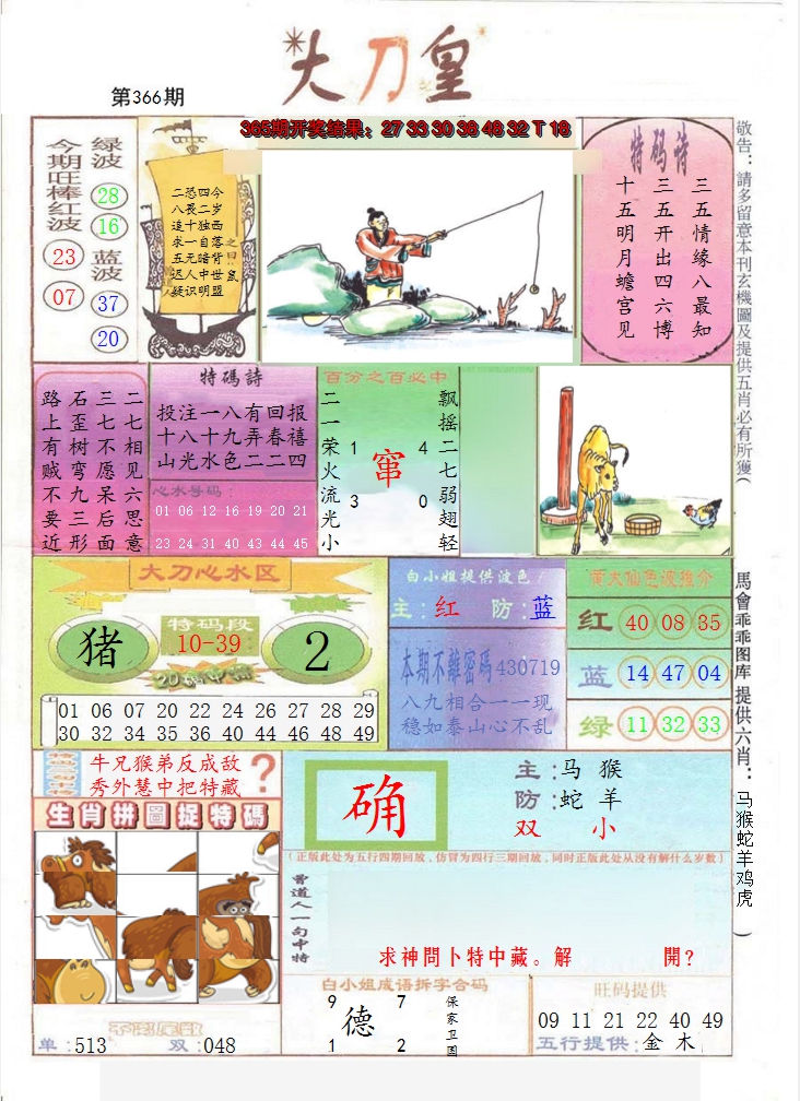 2024366期大刀皇