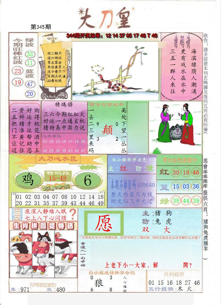 2024345期大刀皇