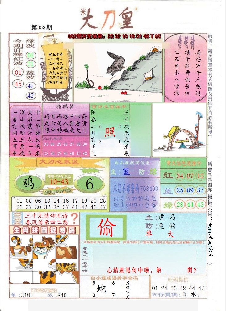 2024353期大刀皇