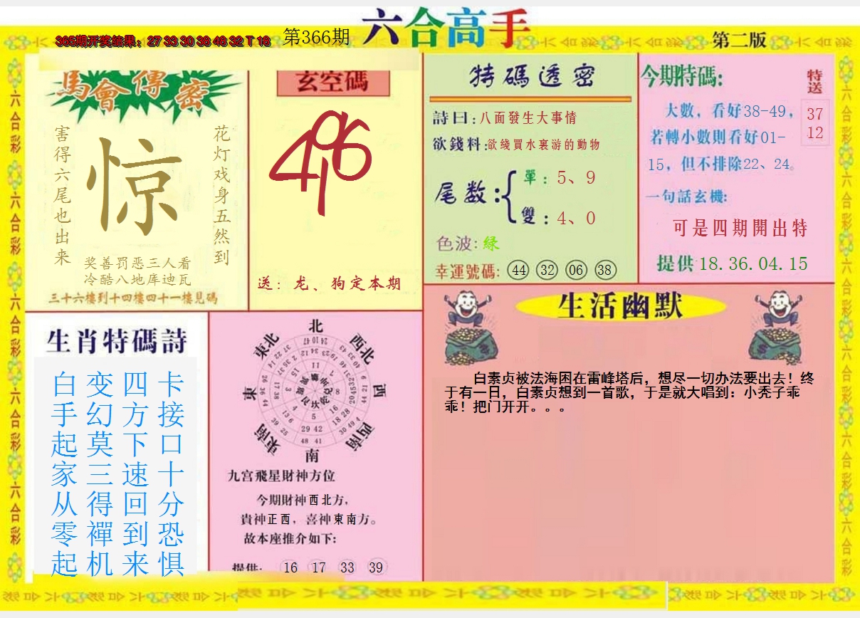 2024366期六合高手B