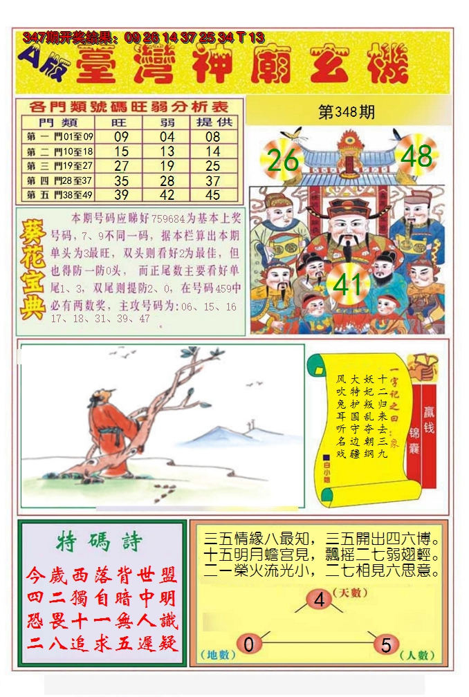 2024348期台湾神庙A