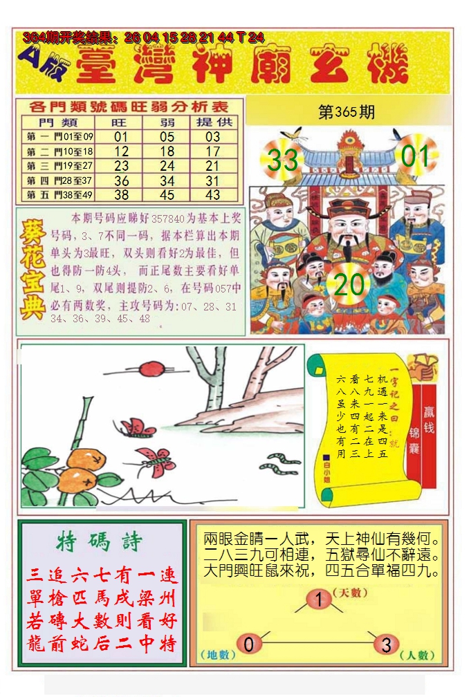 2024365期台湾神庙A
