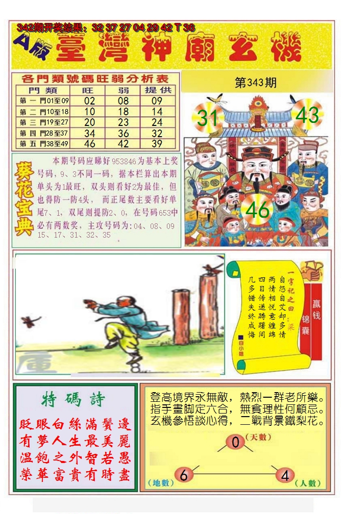 2024343期台湾神庙A