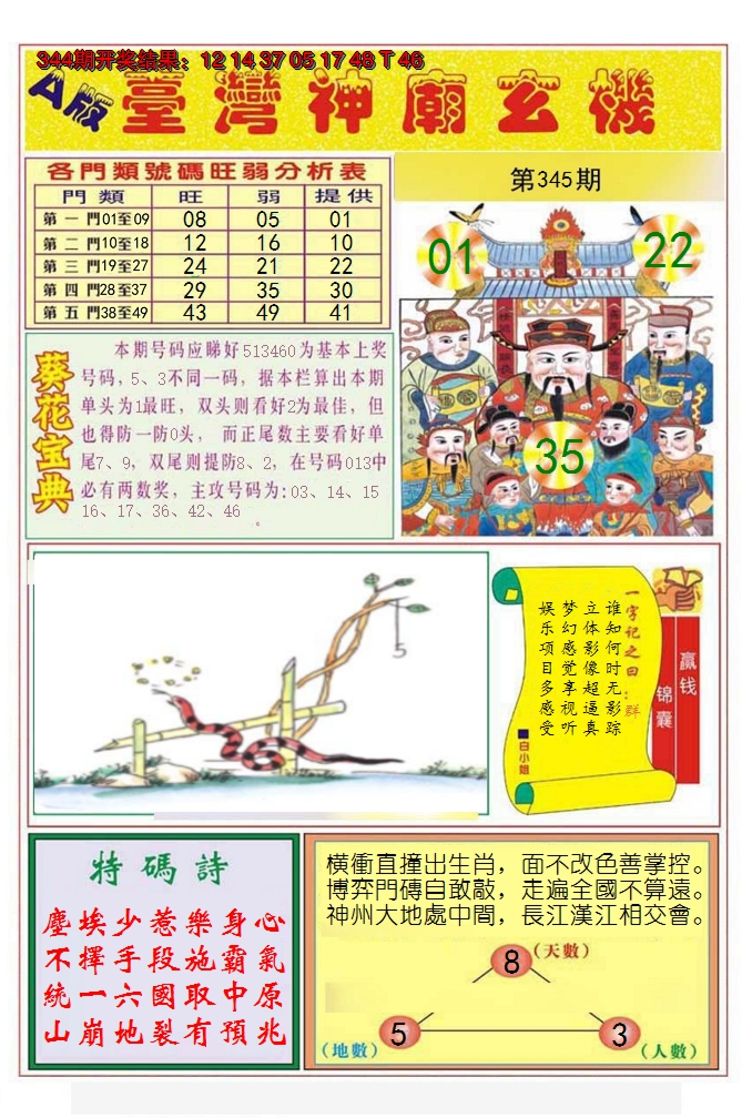 2024345期台湾神庙A