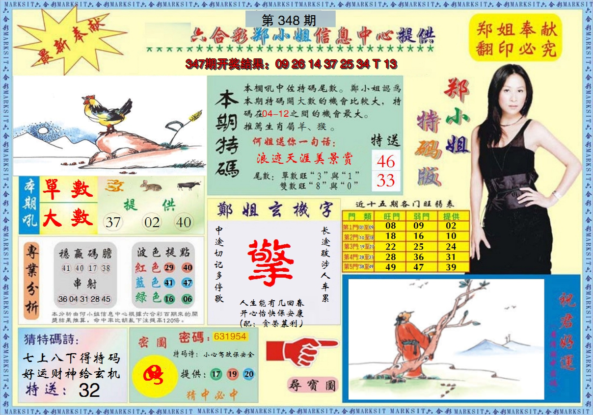 2024348期郑小姐特码报A