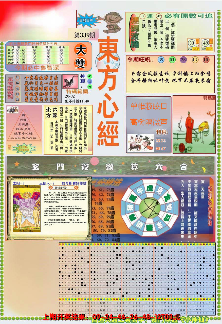 2024339期(新版)东方心经A