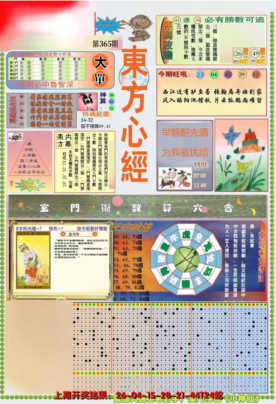 2024365期(新版)东方心经A