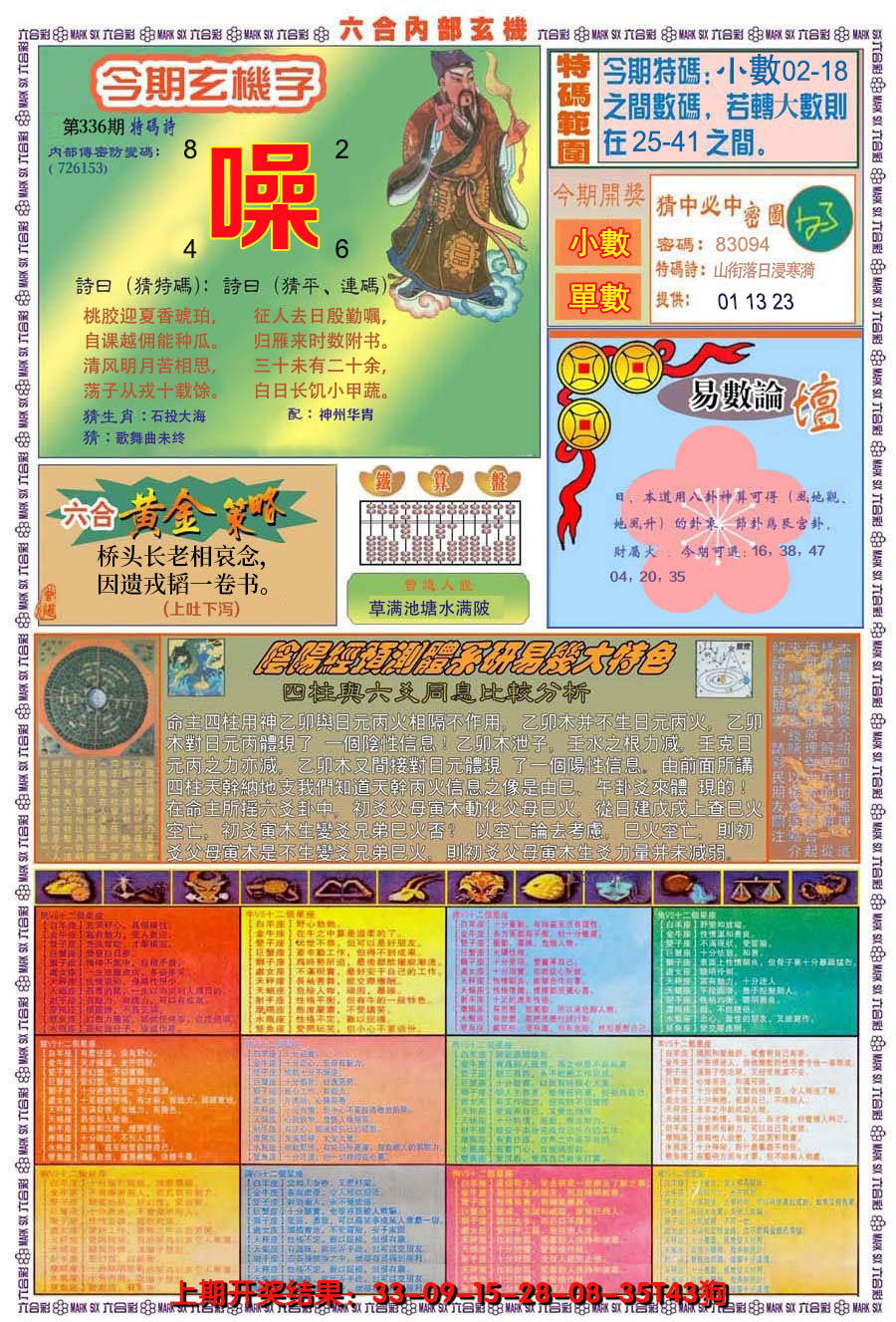 2024336期(新版)内部玄机B