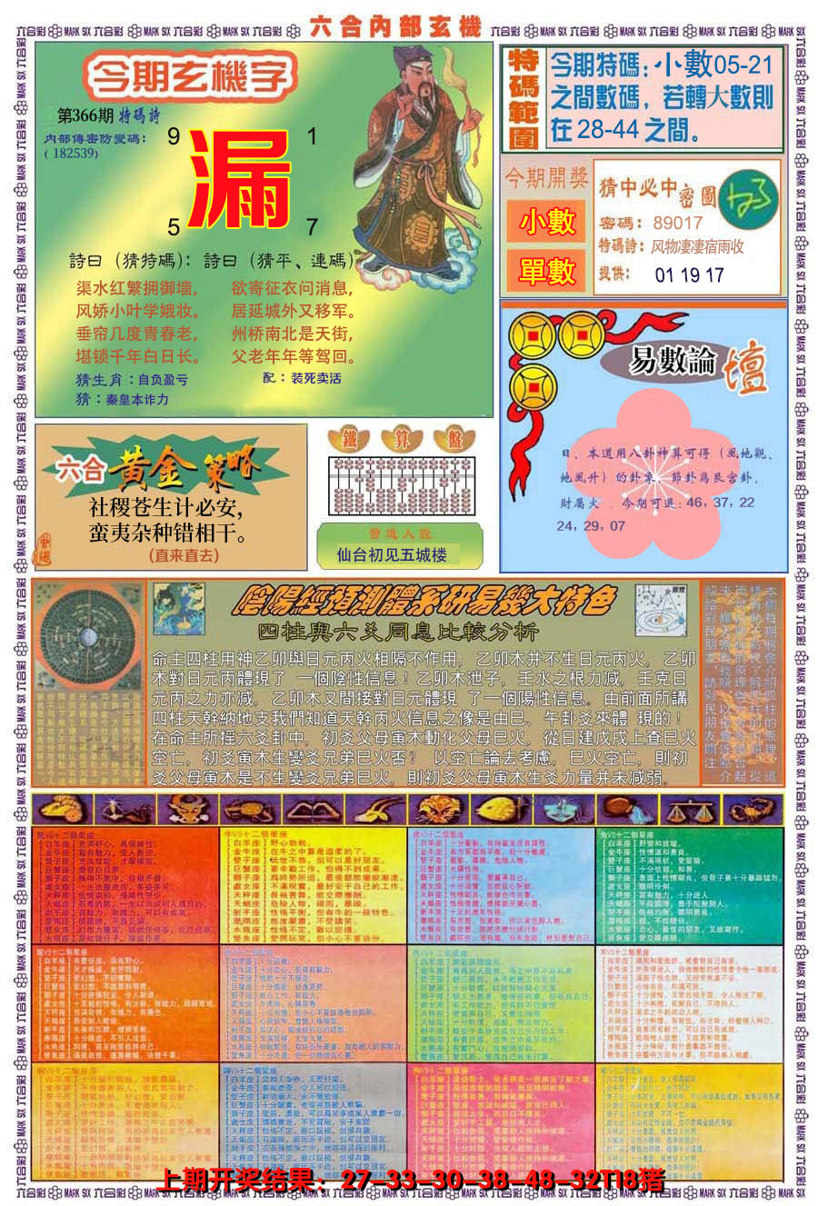 2024366期(新版)内部玄机B