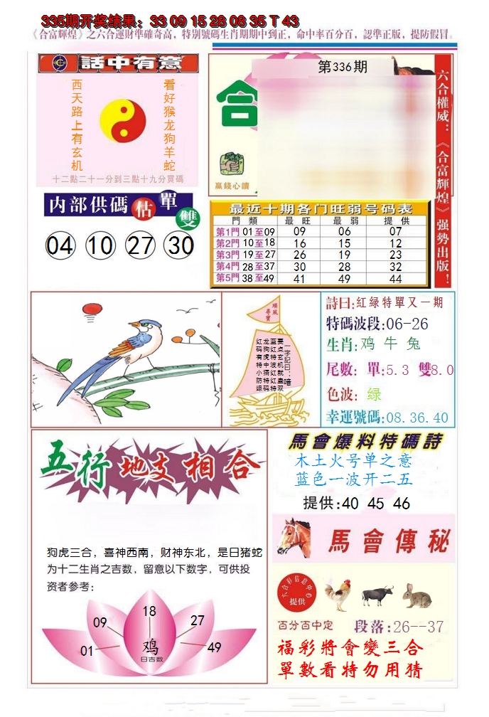 2024336期合富辉煌