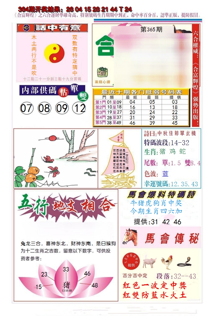 2024365期合富辉煌