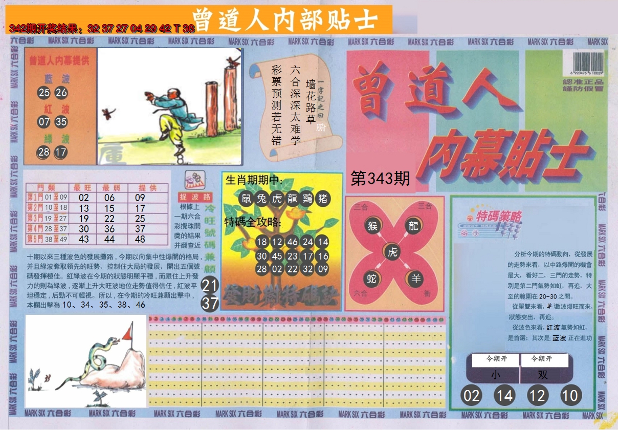 2024343期曾道人内幕贴士A