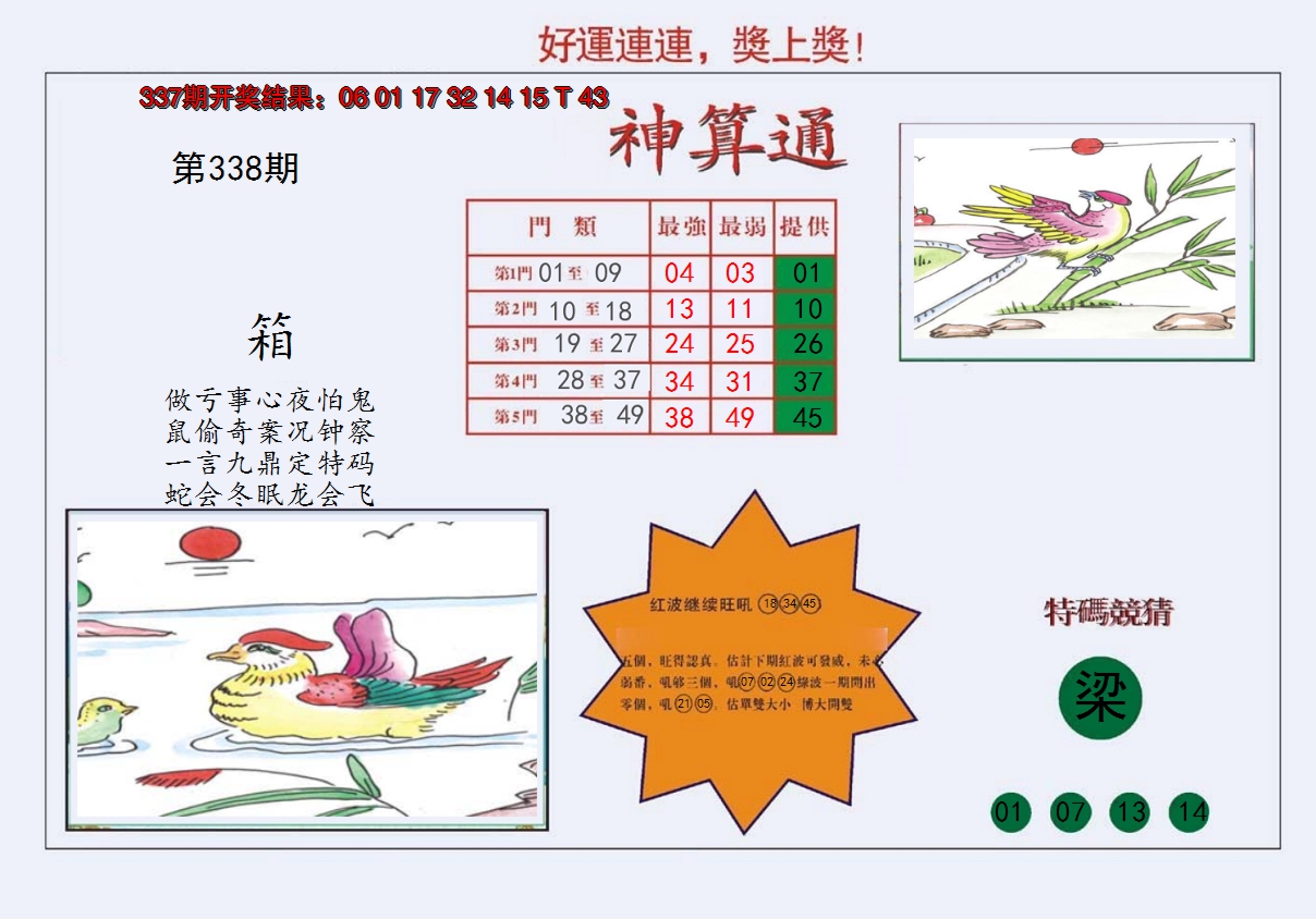 2024338期4-台湾神算