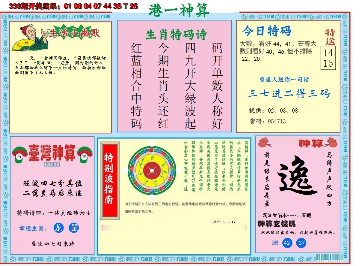 2024337期港台神算B