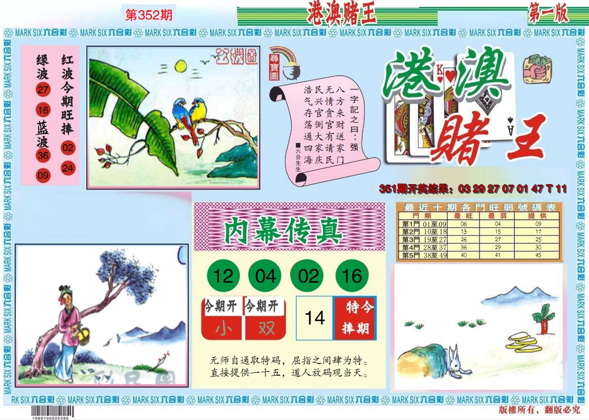 2024352期港澳赌王A