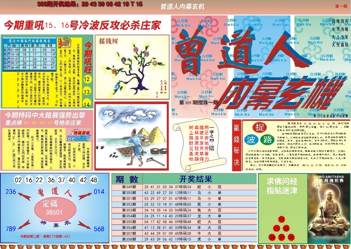 2024359期曾道人内幕A